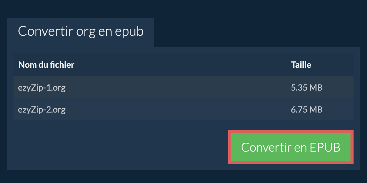 Convertir en EPUB
