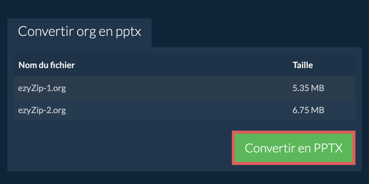Convertir en PPTX