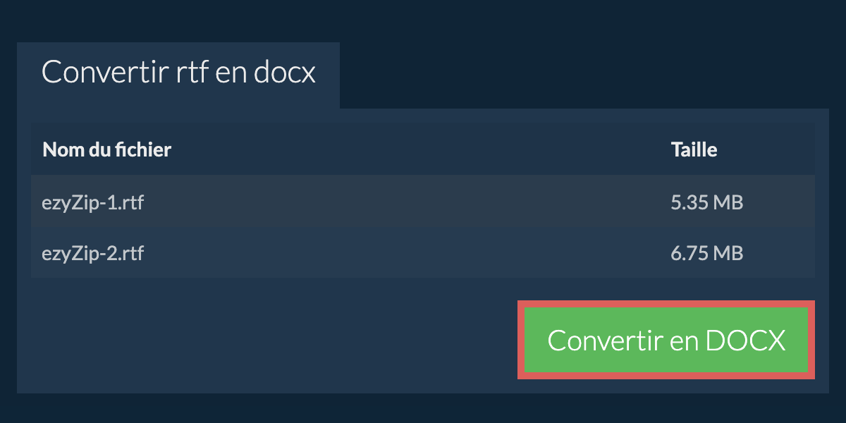 Convertir en DOCX