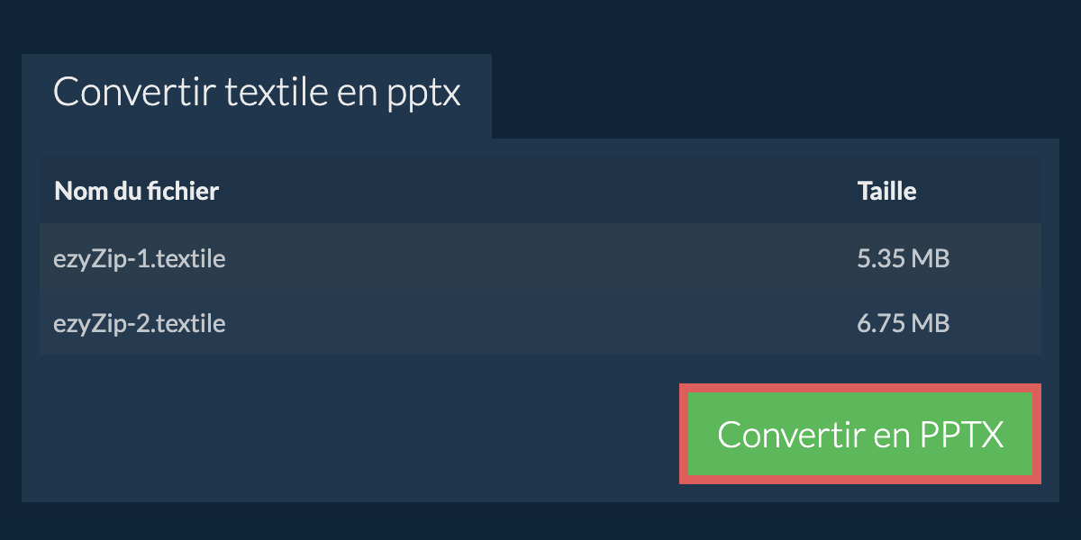 Convertir en PPTX