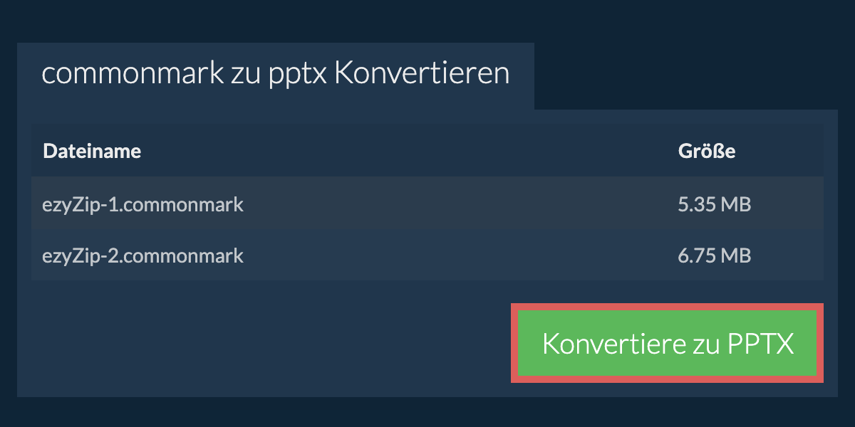 In PPTX konvertieren