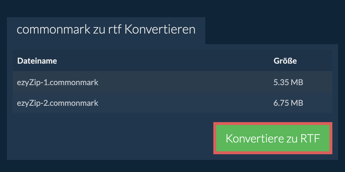 In RTF konvertieren