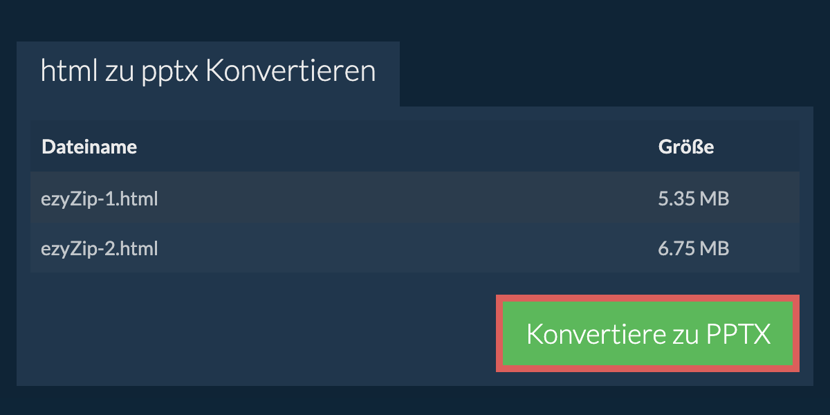 In PPTX konvertieren