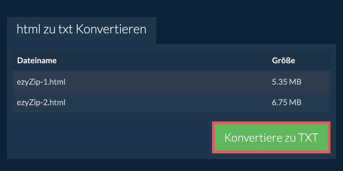 In TXT konvertieren