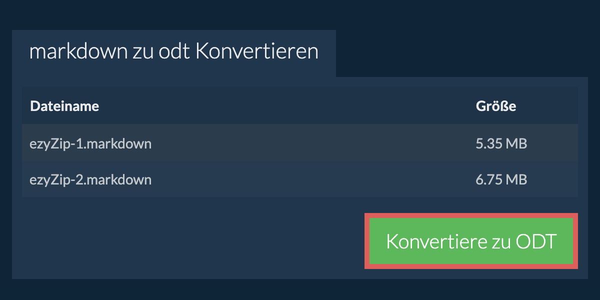 In ODT konvertieren