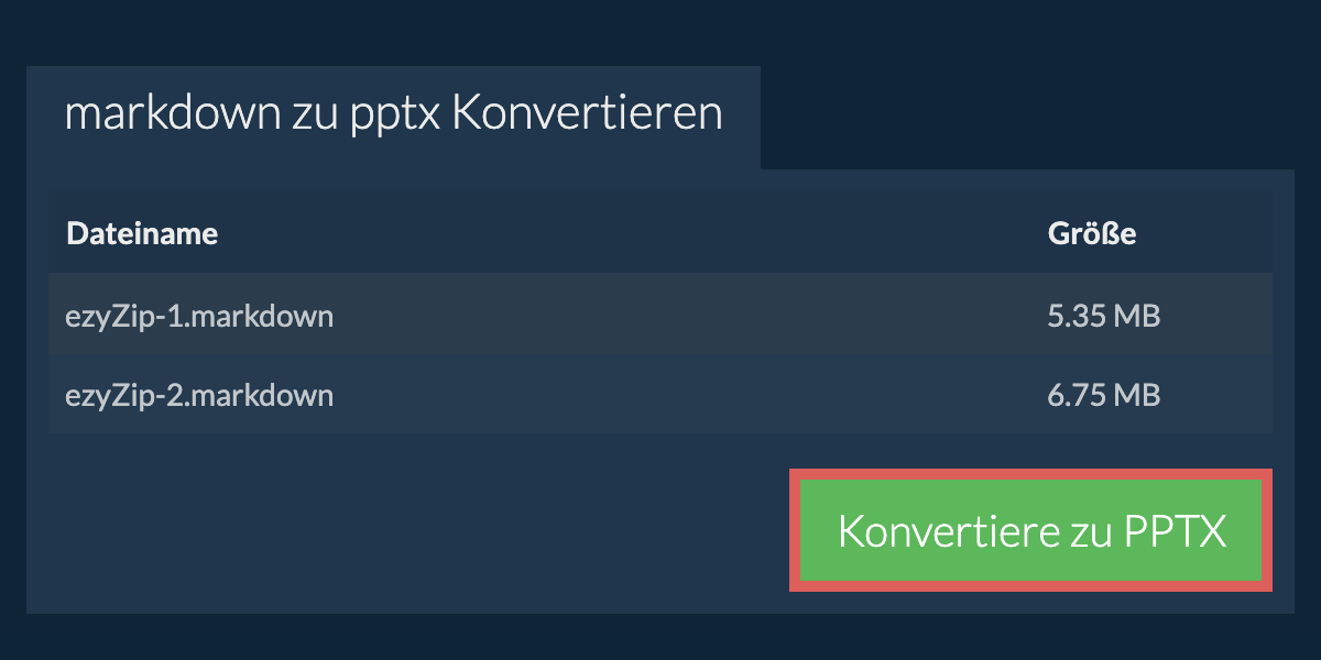 In PPTX konvertieren