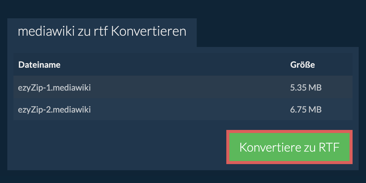 In RTF konvertieren