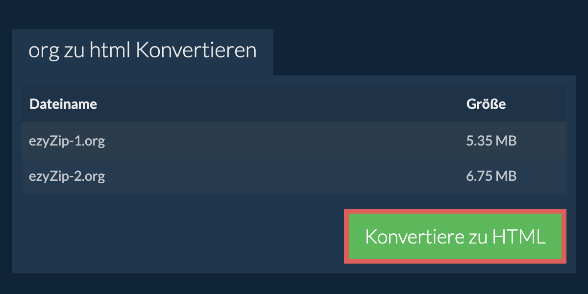 In HTML konvertieren