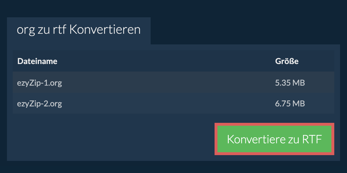 In RTF konvertieren