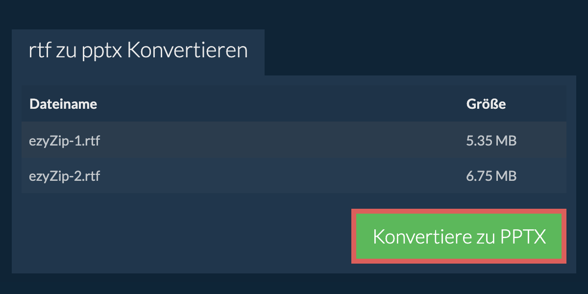 In PPTX konvertieren