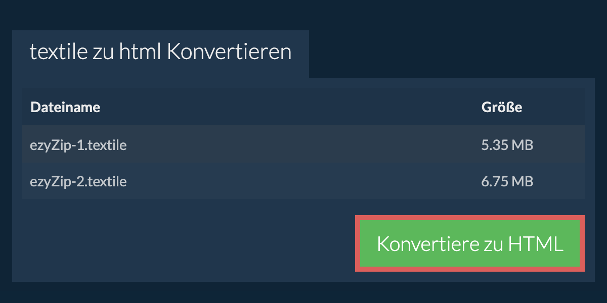 In HTML konvertieren
