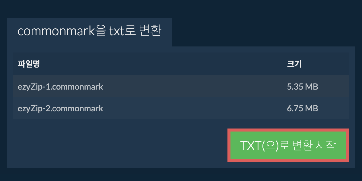 TXT으로 변환하기