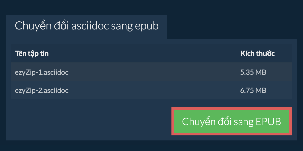 Chuyển đổi thành EPUB