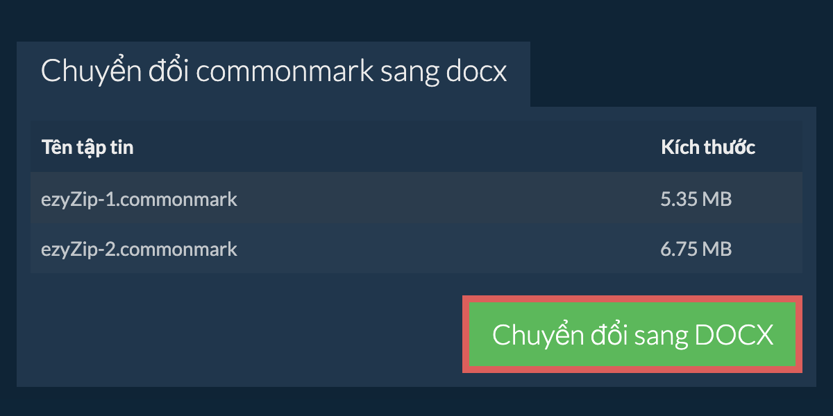 Chuyển đổi thành DOCX