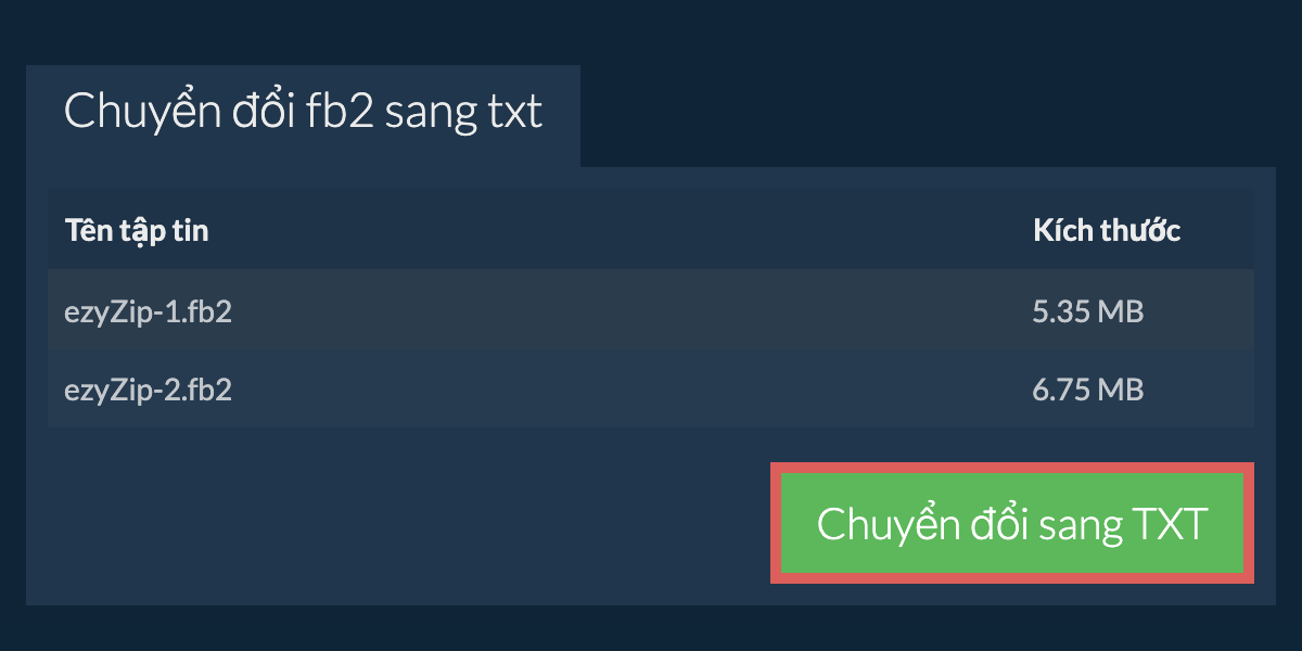 Chuyển đổi thành TXT