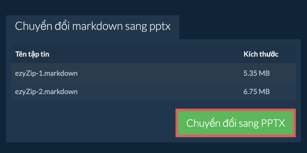 Chuyển đổi thành PPTX