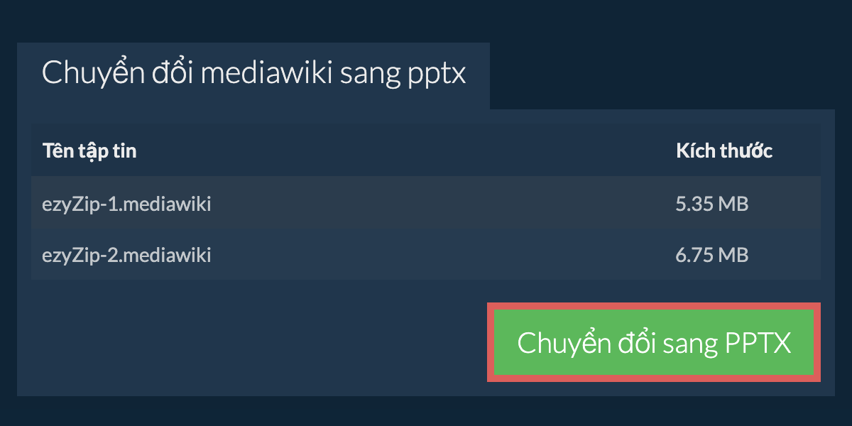 Chuyển đổi thành PPTX