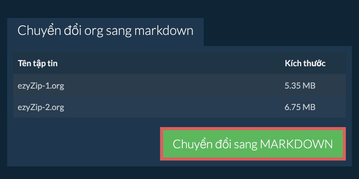 Chuyển đổi thành MARKDOWN
