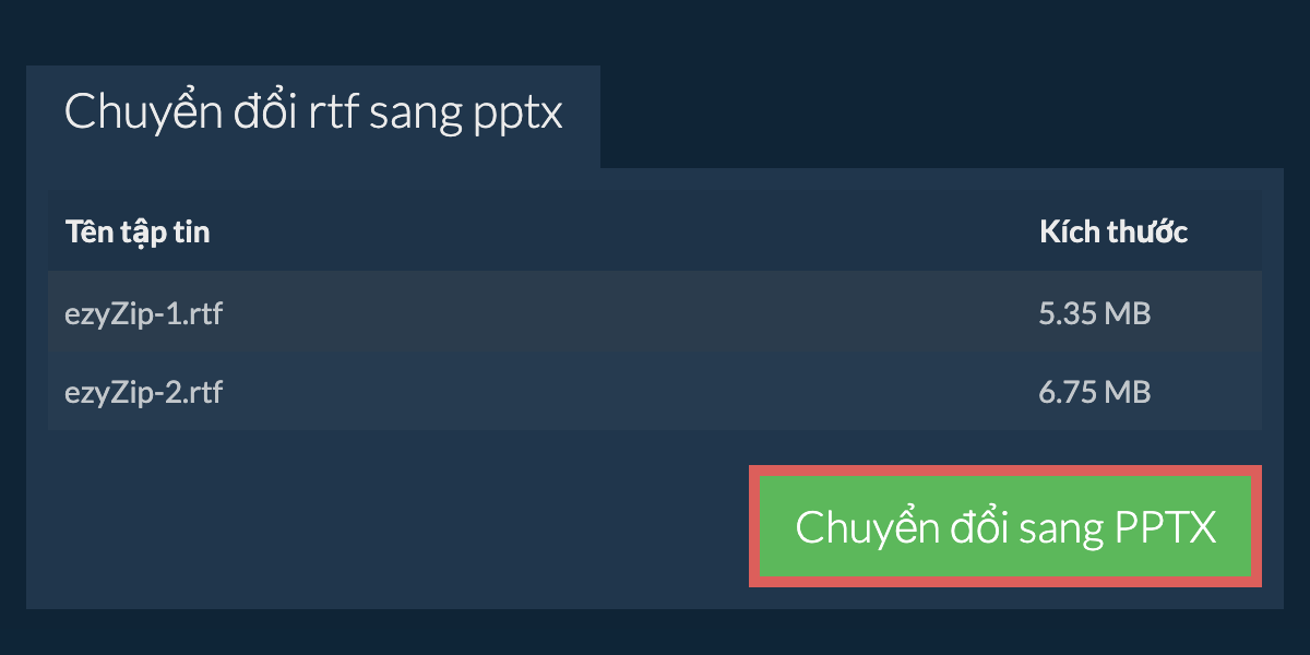 Chuyển đổi thành PPTX