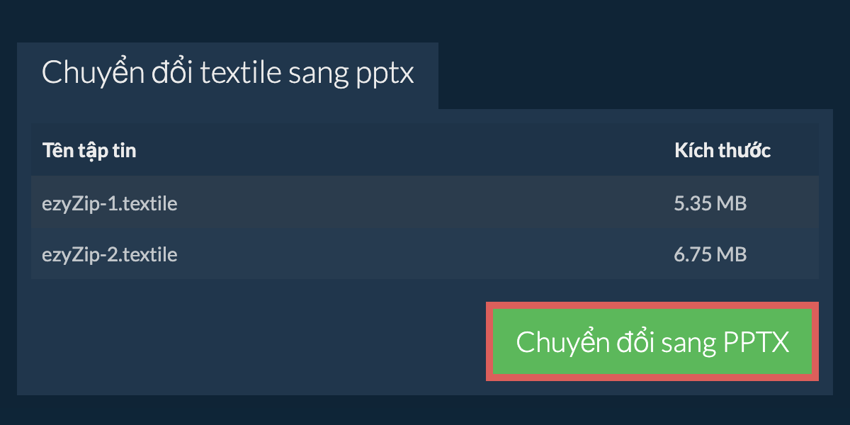 Chuyển đổi thành PPTX