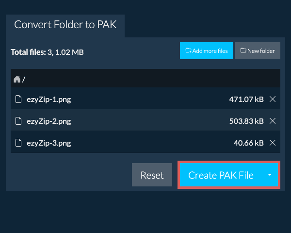Start folder conversion