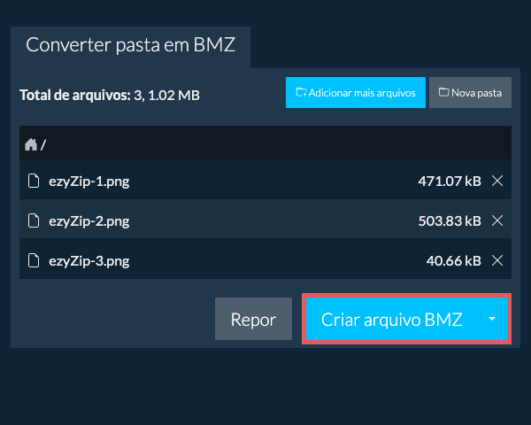 Iniciar conversão da pasta
