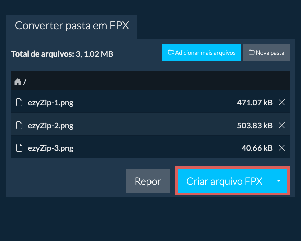 Iniciar conversão da pasta