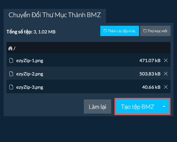 Bắt đầu chuyển đổi thư mục
