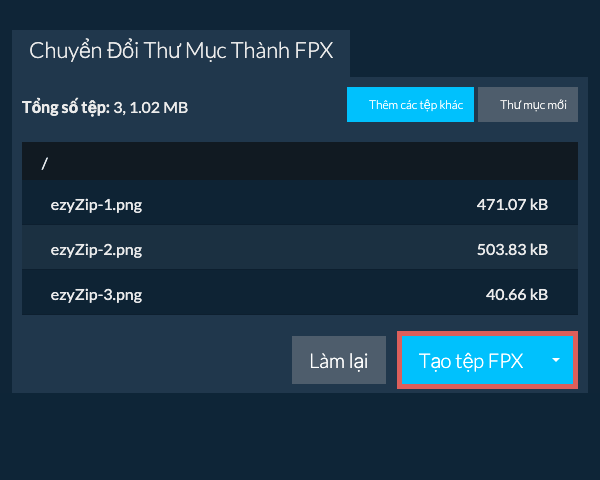 Bắt đầu chuyển đổi thư mục