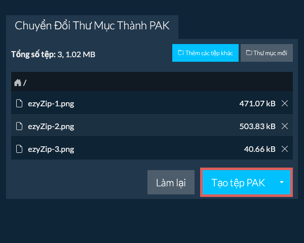 Bắt đầu chuyển đổi thư mục