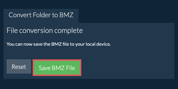 Save converted folder