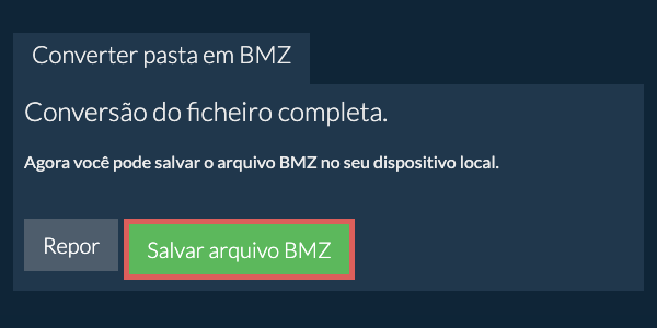 Salvar pasta convertida