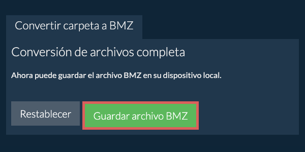 Guardar carpeta convertida