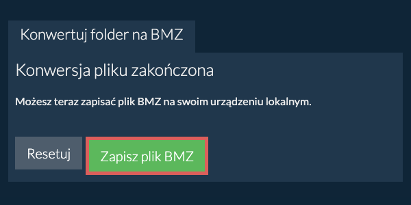 Zapisz skonwertowany folder