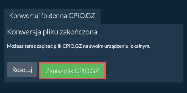 Zapisz skonwertowany folder