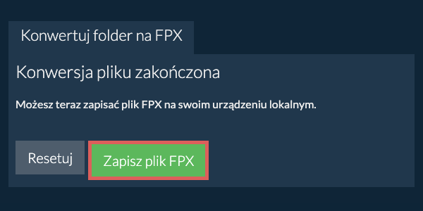 Zapisz skonwertowany folder