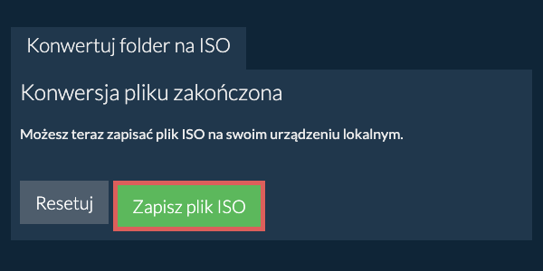 Zapisz skonwertowany folder