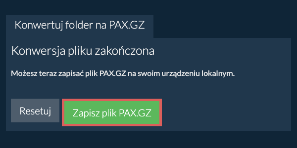 Zapisz skonwertowany folder