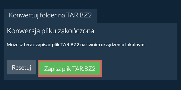 Zapisz skonwertowany folder