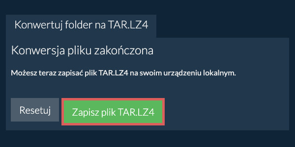 Zapisz skonwertowany folder
