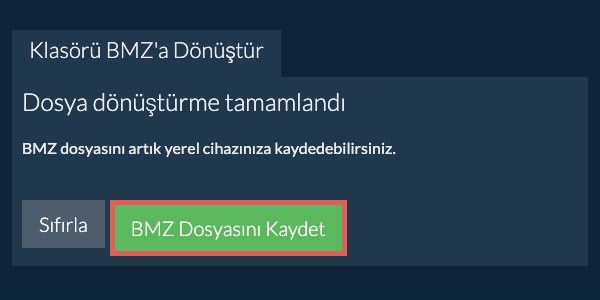 Dönüştürülen klasörü kaydet