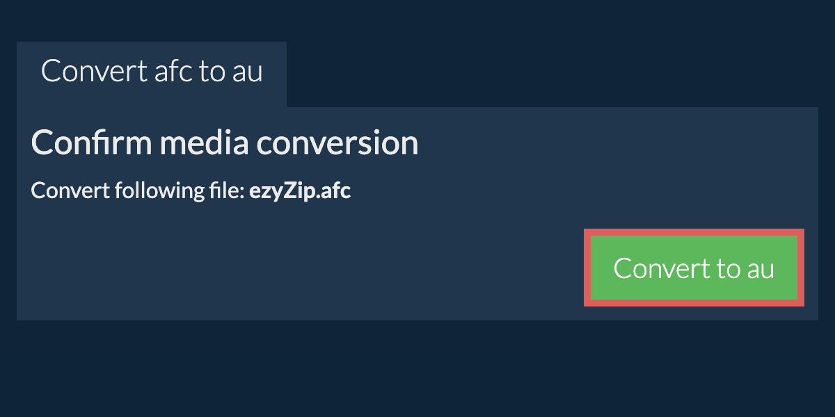 Convert to AU
