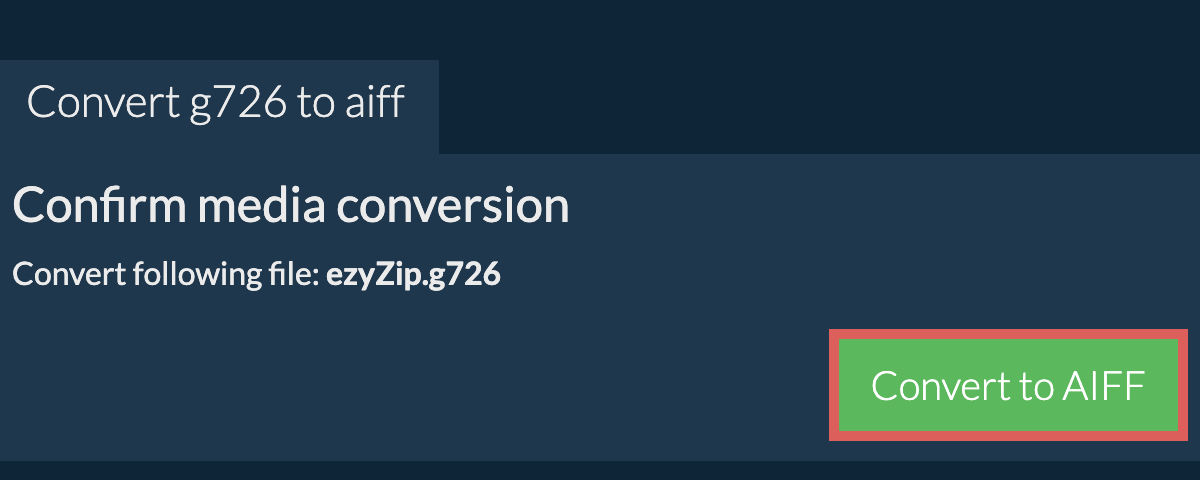 Convert to AIFF