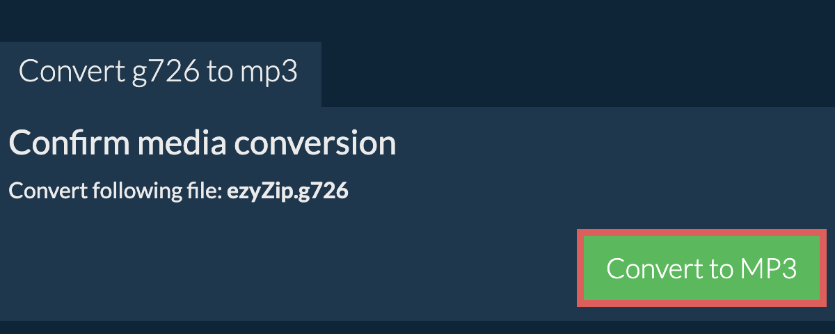 Convert to MP3