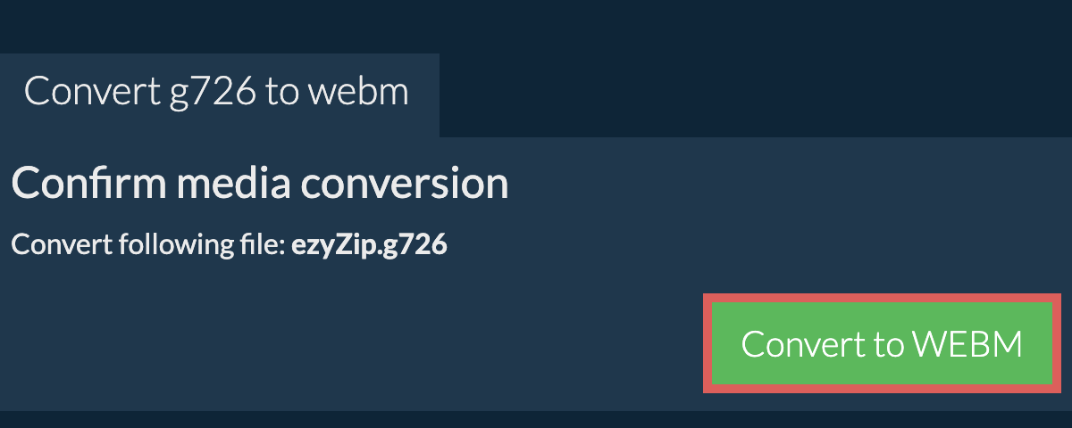 Convert to WEBM