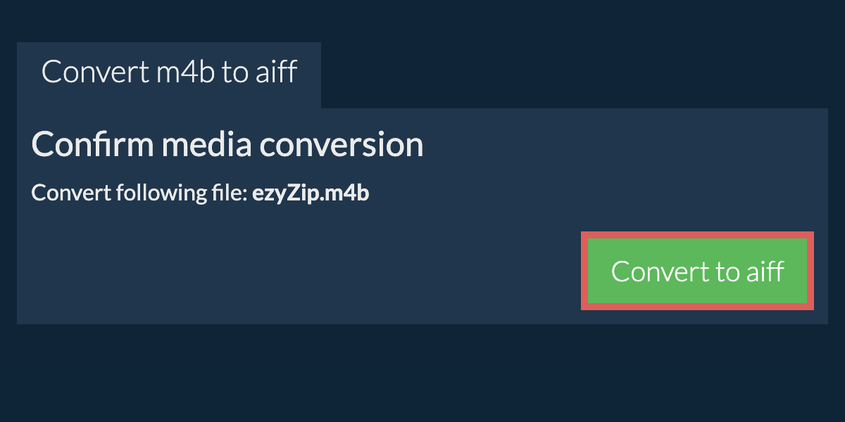 Convert to AIFF
