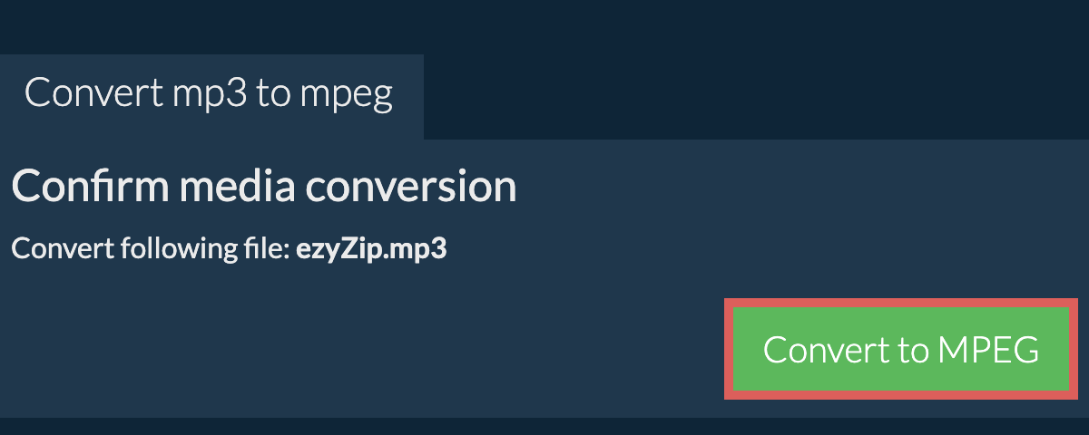 Convert to MPEG