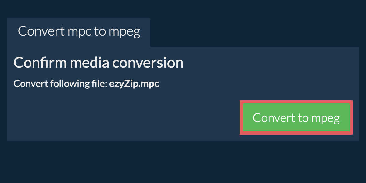 Convert to MPEG