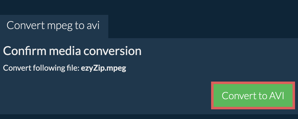 Convert to AVI