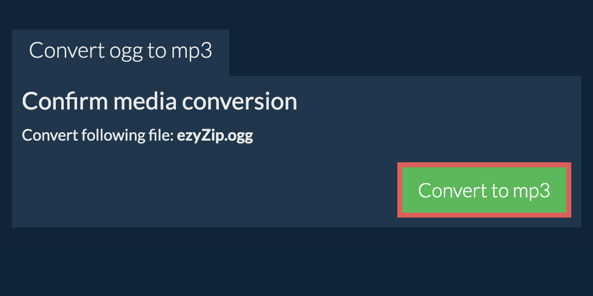 Convert to MP3